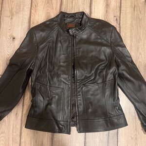 Danier Dark Brown Leather Jacket